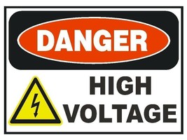 Danger High Voltage Sticker Safety Sticker Sign D180 OSHA - $1.45+