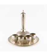 Ancien Vtg Perse 90 Argent Décanteur, 4 Verres, Plateau - $2,908.64 CAD