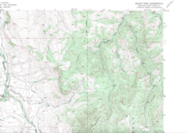 Squaw Peak, Montana 1951 Vintage USGS Topo Map 7.5 Quadrangle Topographic - £18.73 GBP