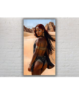 WALL ART -  Desert Queen - Modern Art - Bohemian Style African Beauty Tr... - £12.05 GBP