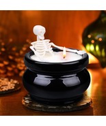 Skeleton Candle Halloween Decorations Indoor Gothic Vintage Fall Home De... - £29.52 GBP