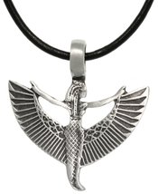 Jewelry Trends Egyptian Goddess Maat Isis Pewter Protection Pendant Neck... - $32.99