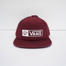 Vans Circle Tab Snap-back Cap Baseball Hat VN0A7UD84QU Port Royale Dark Red NWT - £18.63 GBP