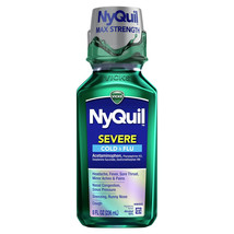 Vicks NyQuil Severe Max Strength Cold, Cough &amp; Flu, 8 fl oz Exp 12/2024 - £13.79 GBP