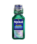 Vicks NyQuil Severe Max Strength Cold, Cough &amp; Flu, 8 fl oz Exp 12/2024 - £13.56 GBP