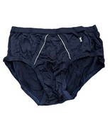 Vintage YSL hommes Large Front-Fly Brief 100% Cotton Navy Blue Men’s New... - $93.72 CAD