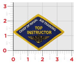 NAVY TRAINING WING 4 TW-4 TOP INSTRUCTOR EMBROIDERED HOOK &amp; LOOP PATCH - £31.78 GBP