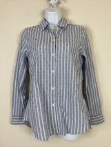 Gap Womens Size XS Blue Striped Button Up Shirt Long Sleeve Fitted Boyfriend - £7.66 GBP