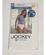 New Vtg Jockey Classics French Cut Women's Size 7 Cotton White Underwear 2003 - $14.99