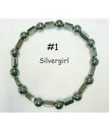 Magnetic Hematite Stretch Bead Elastic OR Clasp Black Beaded Bracelets - $21.10 CAD