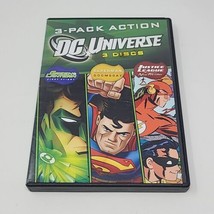 DC Universe 3 Pack Action Animated DVD Green Lantern Superman Justice league - £7.87 GBP