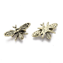 2 Bee Cabochons Antiqued Gold Spring Jewelry Supplies 19mm Save the Bees - £3.13 GBP
