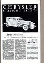 1931 Print Ad Chrysler Straight Eight Deluxe Sedan 4-Door Cars - $14.15