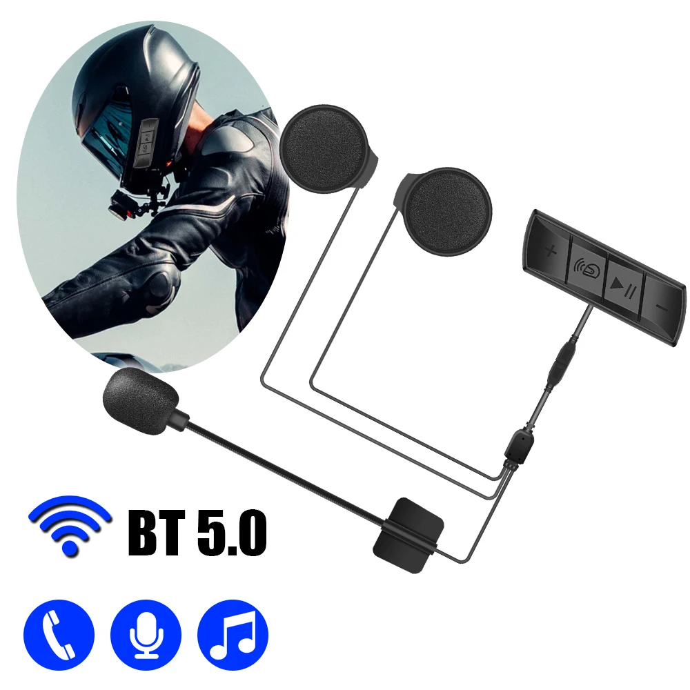 Motorcycle Helmet Headset Bluetooth Speaker Wireless Earphone Microphone... - £15.73 GBP