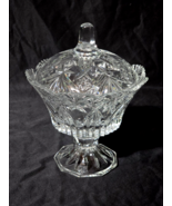 CRISTAL D&#39;ARQUES 7.625&quot; Cut Crystal VINCENNES Footed Candy Dish With Lid - $41.13 CAD