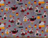 Cotton Knitting Chickens Chicks Hens Yarn Knit Cotton Fabric Print BTY D... - $15.95