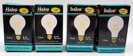 Halco A15CL40 40W Appliance Fan Utility Light Bulb Clear A15 6017 Lot of 4 - £8.79 GBP