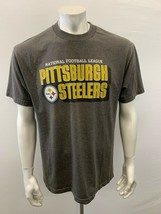 Pittsburgh Steelers NFL Tee Men&#39;s Large Gray Crew Neck Graphic Short sle... - $16.82