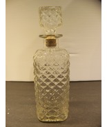 Vintage Brandy Liquor Decanter Diamond Quilted Glass Mouquin - €27,33 EUR