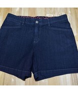 Lee Shorts Size 14 Medium Womens Sinfully Soft Blue Denim Dark Wash - $14.41