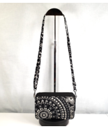 Vera Bradley All in One Crossbody Bag Black Bandana Medallion - $978.89 MXN