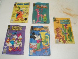 Disney Whitman Comic Lot - Super Goof Donald Mickey Pink Panther Road Runner - £8.64 GBP