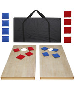 4X2&#39; Foldable Cornhole Bag Toss Game Set 2 Boards &amp; 8 Beanbags Backyard ... - $139.99