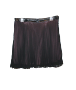 BCBG GENERATION Women's Skirt Size 12 Sheer Black over Pink Pleated Belted - $18.00