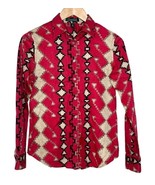 Ralph Lauren Womens Southwestern Aztec Button Up Shirt Medium Festival C... - $35.00