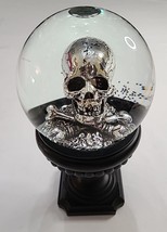 Skull And Crossbones Water Globe Waterglobe Halloween Dia De Los Muertos - £27.77 GBP