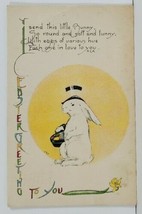 Easter Greetings I send this Little Bunny c1917 to Bridgwater Mass Postcard O11 - £7.15 GBP