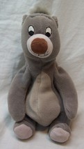 Walt Disney Store Jungle Book Baloo Bear 5&quot; Bean Bag Stuffed Animal Toy - £11.68 GBP