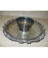 Sheridan Silver Co Silver Plate Plate Chip &amp; Dip Cracker Vegetable Tray ... - £13.41 GBP