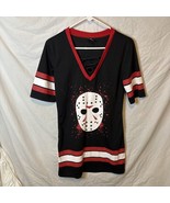 Friday The 13th Jason Voorhees Jersey Dress Shirt Horror Sz M Costume - $19.35