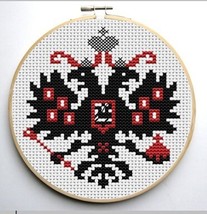 Double Headed Eagle 1 Antique Symbol of Power &amp; Domination Cross Stitch Pattern - £3.19 GBP