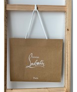 Christian Louboutin Paris Shopping Empty Paper Gift Bag Beige - $54.29 CAD