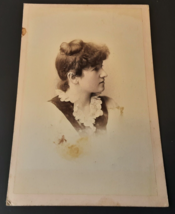 CDV Lady Side Portrait Childs Art Gallery Ishpeming Michigan 4.25 x 6.5 - £7.26 GBP