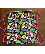 Girl Scouts of America Pink Drawstring Bag Cinch Backpack Colorful Pink ... - $131.52 MXN