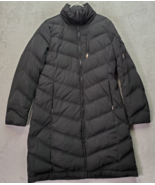Calvin Klein Down Coat Women Medium Black Polyester Pockets Long Sleeve ... - £51.39 GBP