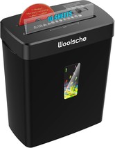 Woolsche Paper Shredder: 10-Sheet Cross-Cut With 3-Point 43-Gallon Baske... - £37.34 GBP