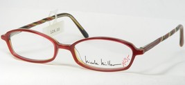 Vintage Nicole Miller Hip Hugger 014 Red Multicolor Unique Eyeglasses 48-15-140 - £46.09 GBP