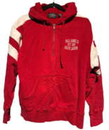 VTG Polo Jeans Co Ralph Lauren Mens 1/4 Zip Hooded Sweatshirt Red size M - $27.03