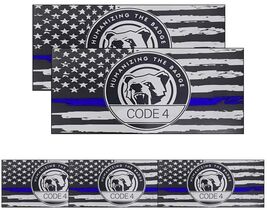 5 calcomanías de bandera de línea azul fina para automóvil Car soporte p... - $21.73