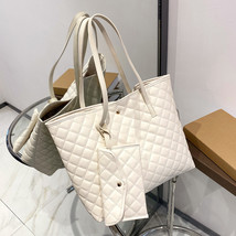 Rhombus Letter Pack Ladies Handbags Women&#39;s Shoulder Bag Large Capacity Embroide - £27.46 GBP