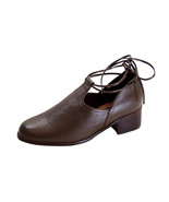 PEERAGE Drew Women&#39;s Wide Width Leather Ankle Tie Pumps - $39.95