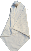 K&amp;K  plush cream off white lamb minky dot lovey baby security blanket tan face - £21.09 GBP