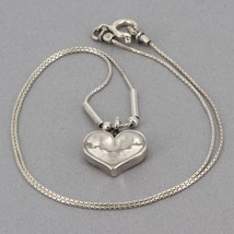 Vintage Silpada Didae Israel Sterling Hammered Heart Pendant Necklace N0154 - £19.61 GBP