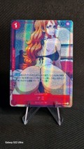 One Piece TCG Nami Custom Holographic Parallel Character Jap - $19.79