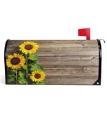 Beautiful Sunflowers Mailbox Cover Vintage Wood Board Mailbox Covers Mag... - $27.99