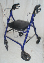 Invacare 4 Wheel Walker w Seat &amp; Brakes - $60.00